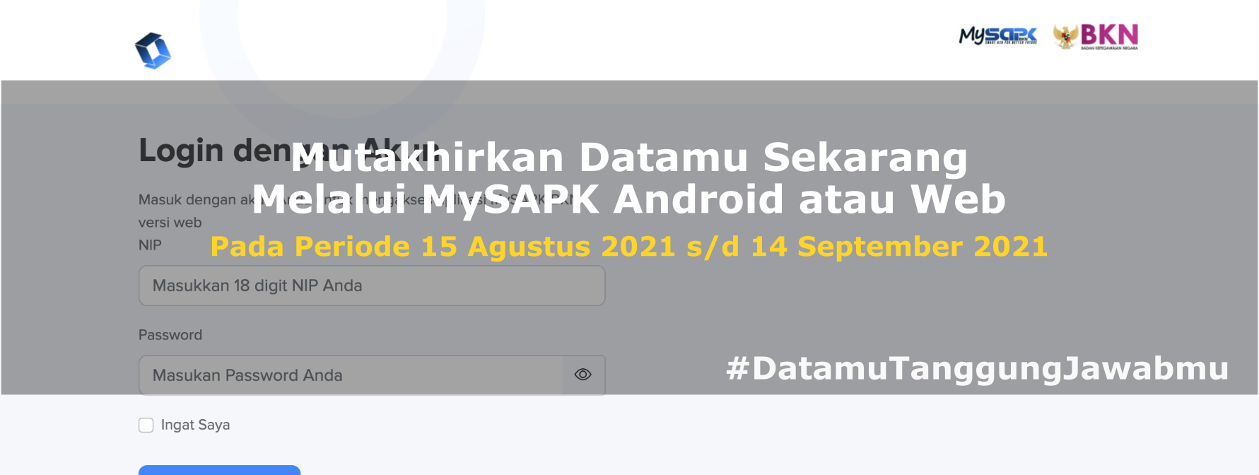 Surat Edaran Pemutakhiran Data Mandiri ASN dan PPT Non ASN di Lingkungan Pemerintah Kab. Paser Tahun 2021