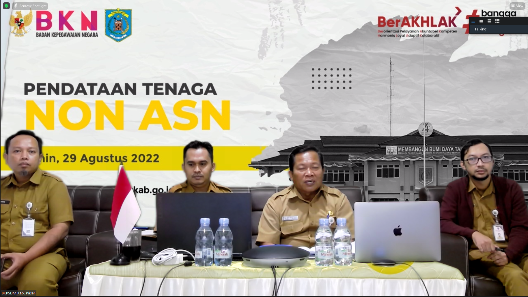Sosialisasi Pendataan Tenaga Non ASN di lingkungan Pemerintah Kabupaten Paser