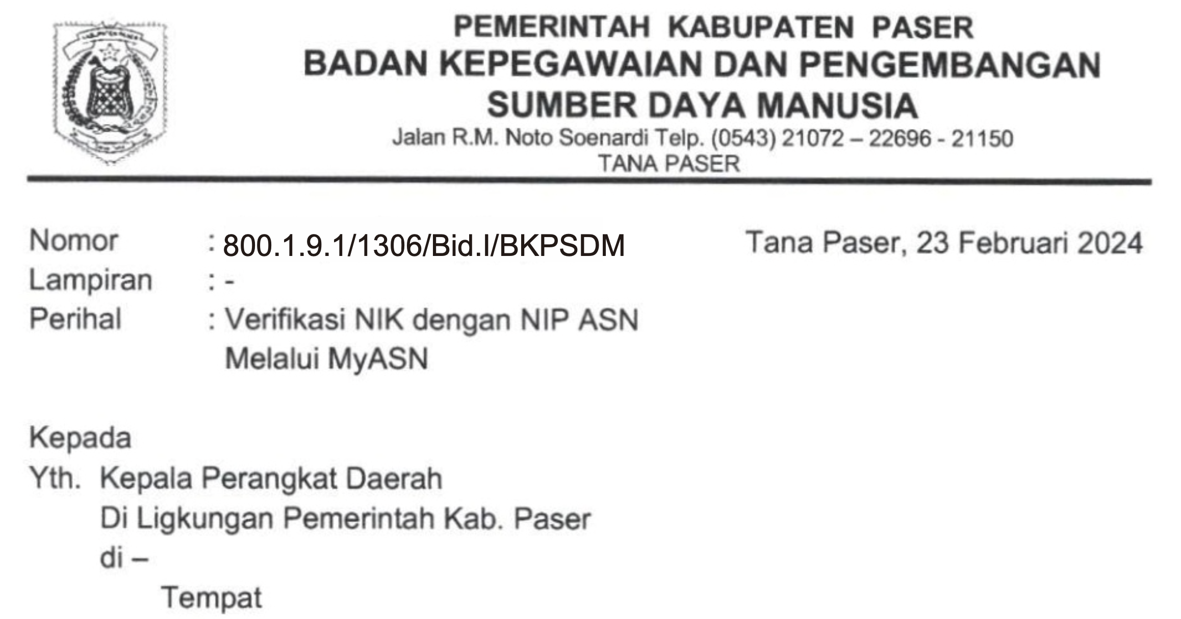 Verifikasi NIK dengan NIP ASN Melalui MyASN